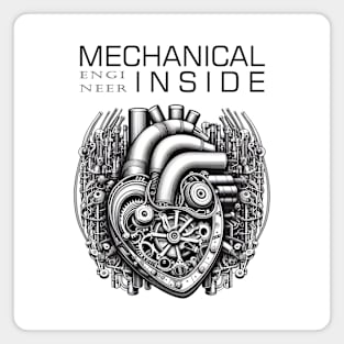 Mechanical Engineer Inside [Black Text Version] Magnet